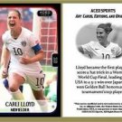 Carli Lloyd 2015 Commemorative Women's World Cup ACEO Soccer Card! USA