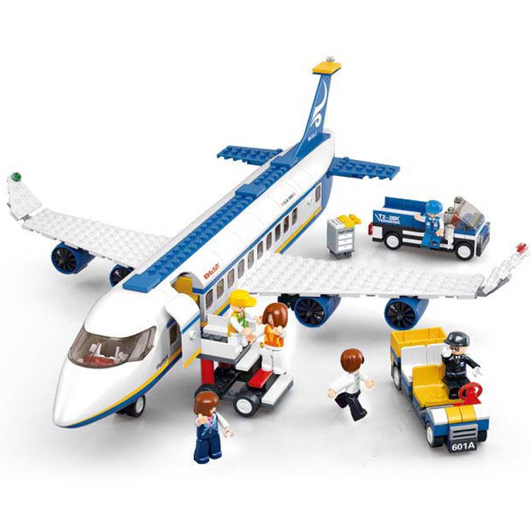 City Town Airport Passenger Cargo Plane Aircraft Lego Compatible Toy