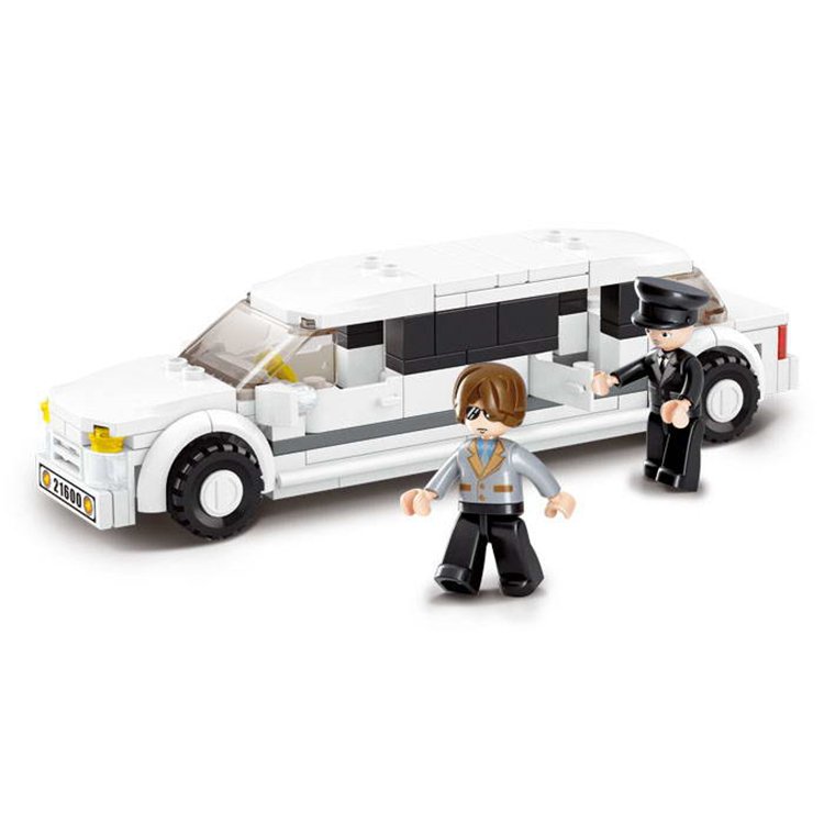 City Luxury Limousine Lincoln Wedding Car Driver Lego Compatible Toy