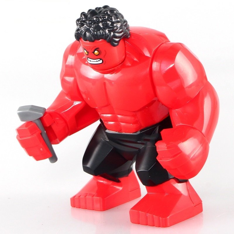 Marvel Red Hulk Avangers Minifigures Lego Compatible Toy