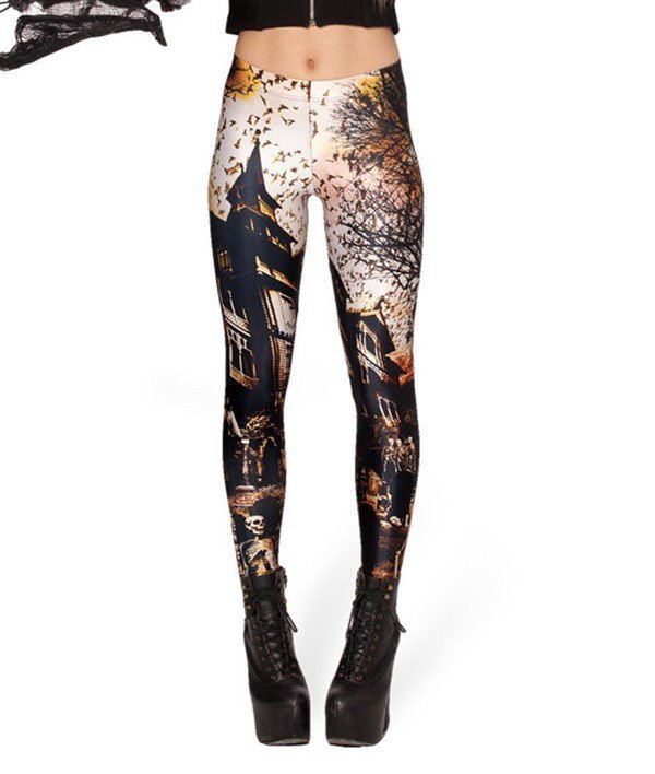 Ancient Castle Fitness Spandex Leggings Halloween