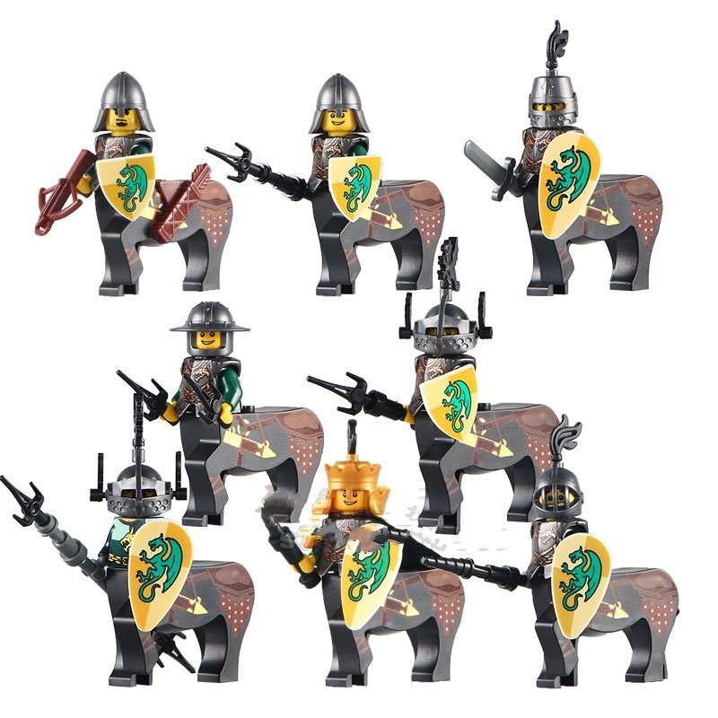 Medieval Castle Knight Set Green Dragon Knight Minifigure Lego ...