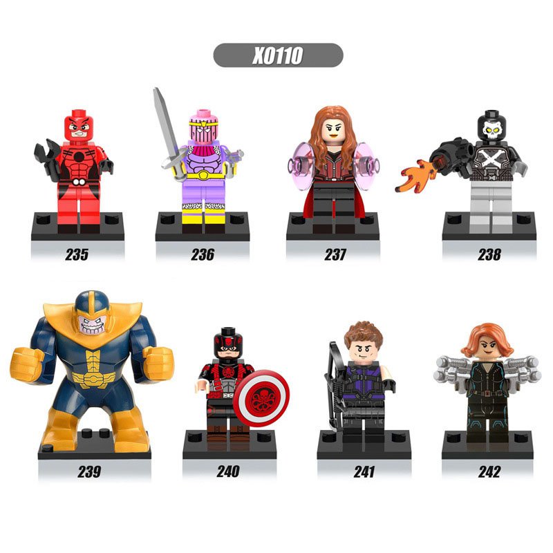 Marvel Comics Ant-Man Baron Zemo Scarlet Witch Thanos minifigures Lego Compatible Toys