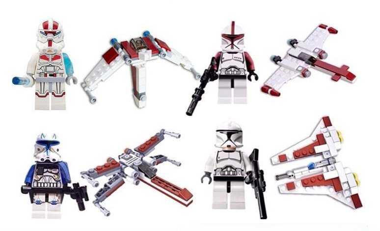 Star Wars set Clone Trooper Minifigures Lego Compatible Toy