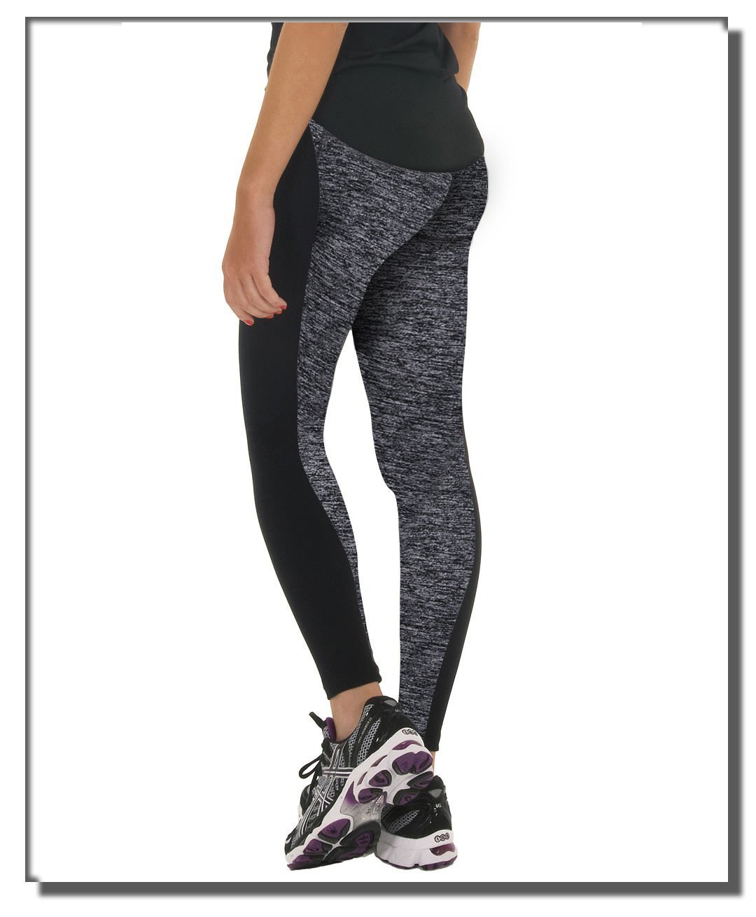 Gray Leggings Sports Gym Yogan Pants
