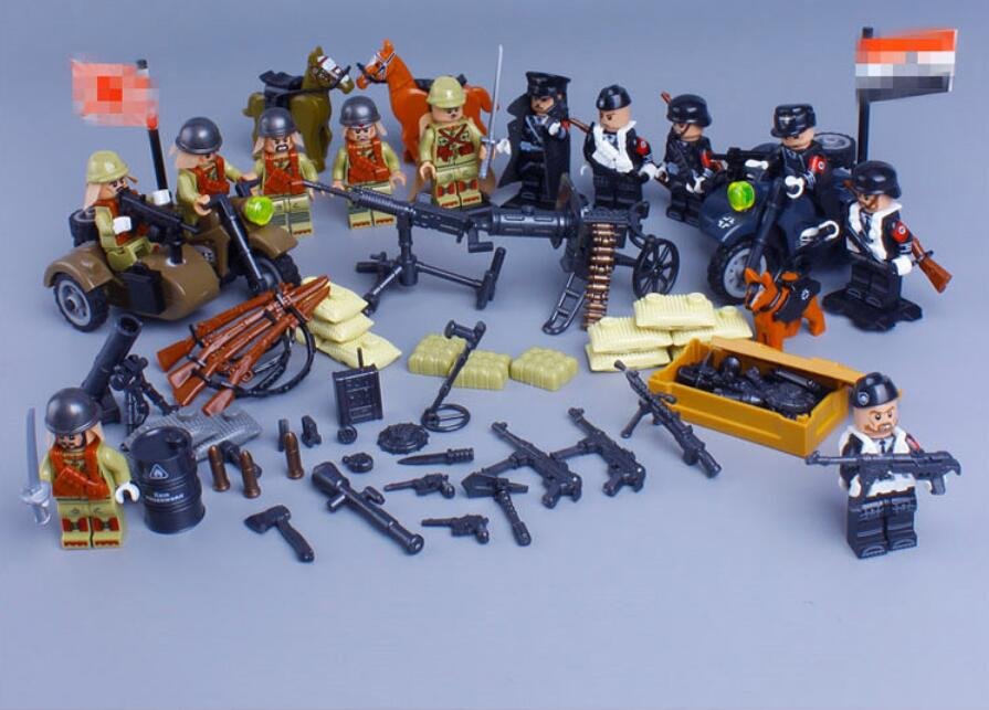 WW2 German army Japanese troops Military Sets Minifigures Lego Compatible Toys