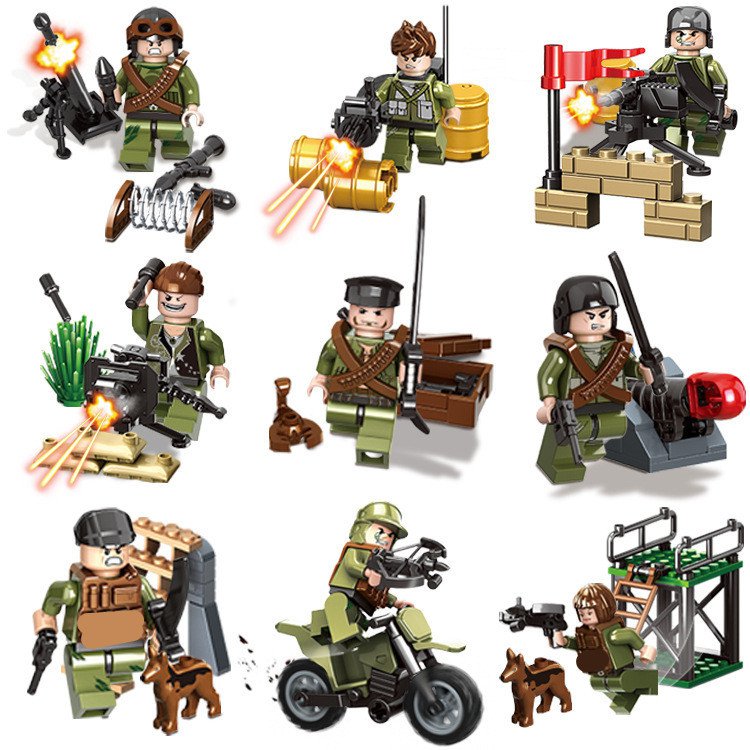 SWAT minifigures War Chaser Military sets Lego Compatible Toys