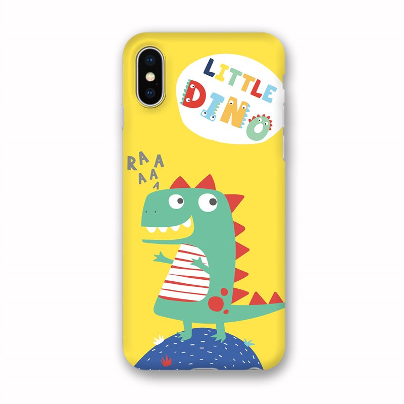 Yellow Dinosaur iPhone X Cases, Comic Dinosaur iPhone X Case