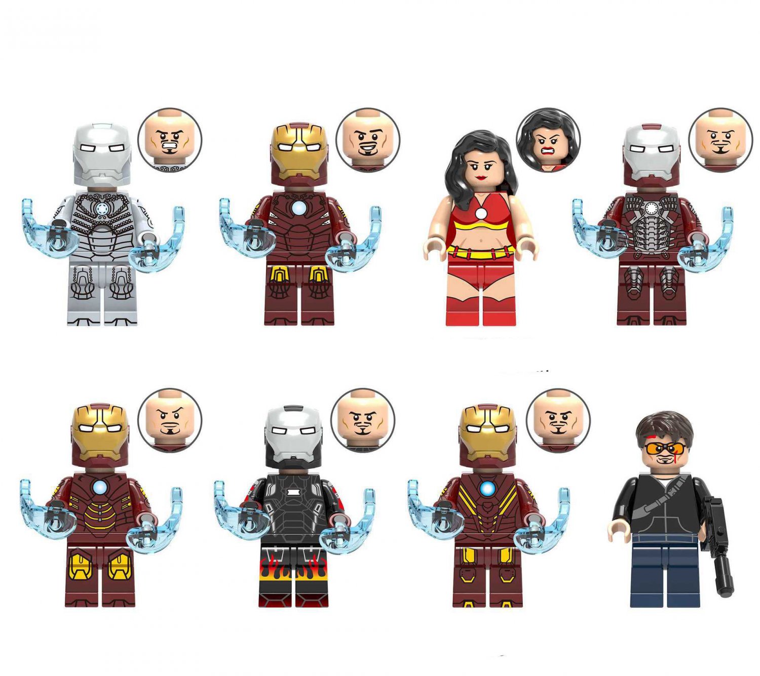 Iron Man Dance Girl Tony Stark Minifigures Compatible Lego Toy Super Heroes Iron Man