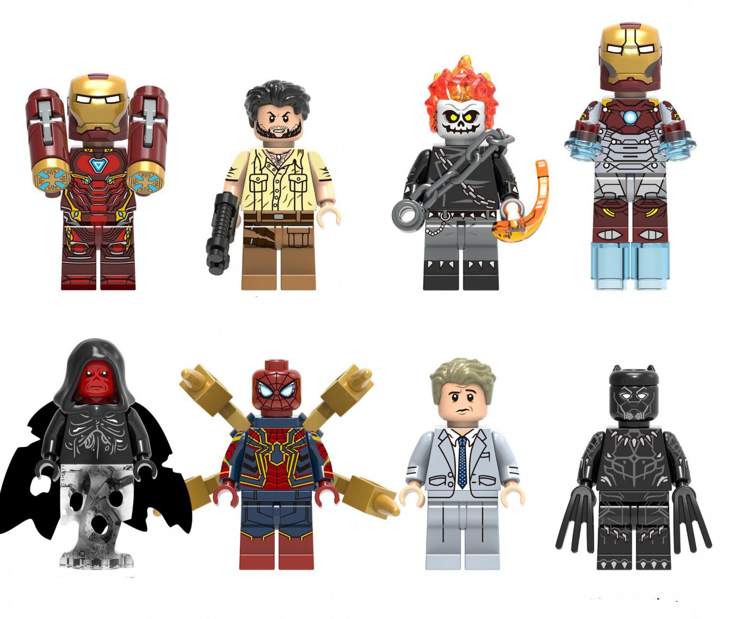Ghost Rider Red Skull Ulysses Klaw Minifigures Compatible Lego Toy Superhero series