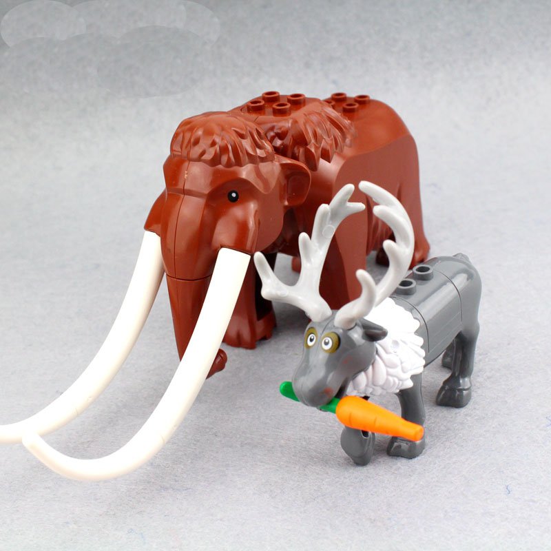 Mammuthus primigenius Elaphurus davidianus building block Toy Compatible Lego Christmas Minifigures