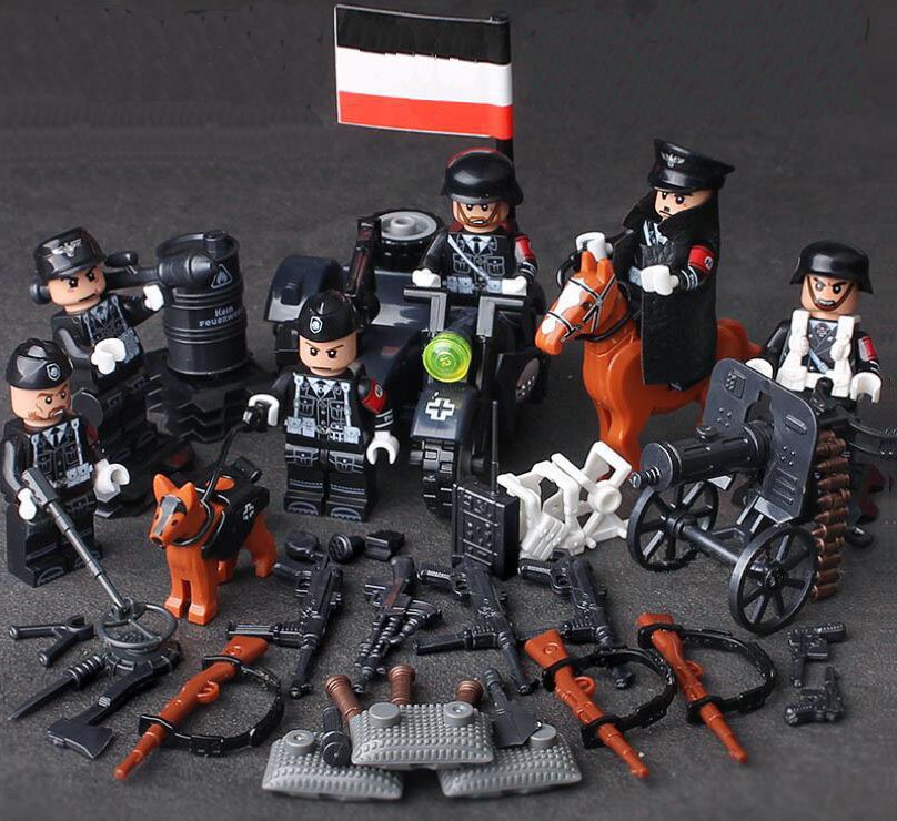 WW2 Germany Soldiers minifigures European battlefield Lego Military Sets Compatible Toys