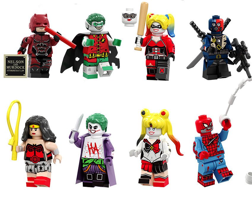 Daredevil Deathstroke Wonder Woman Minifigures Lego Compatible Super Heroes sets