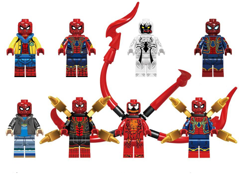 Spider-Man Carnage Anti-Venom Minifigures Lego Compatible Marvel movie Toy