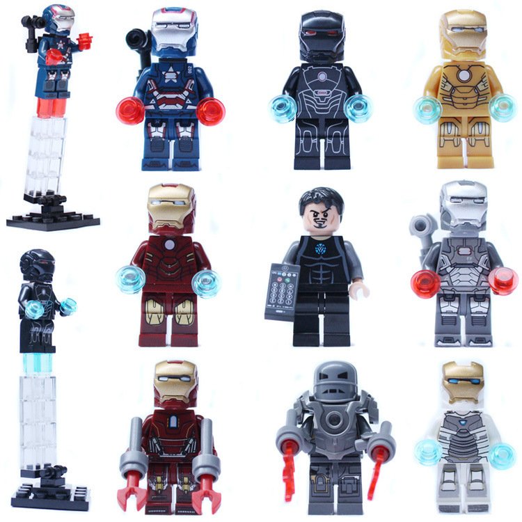 Super Hero Iron Man Avenger DC Tony Stark Minifigure Compatible Lego Toy