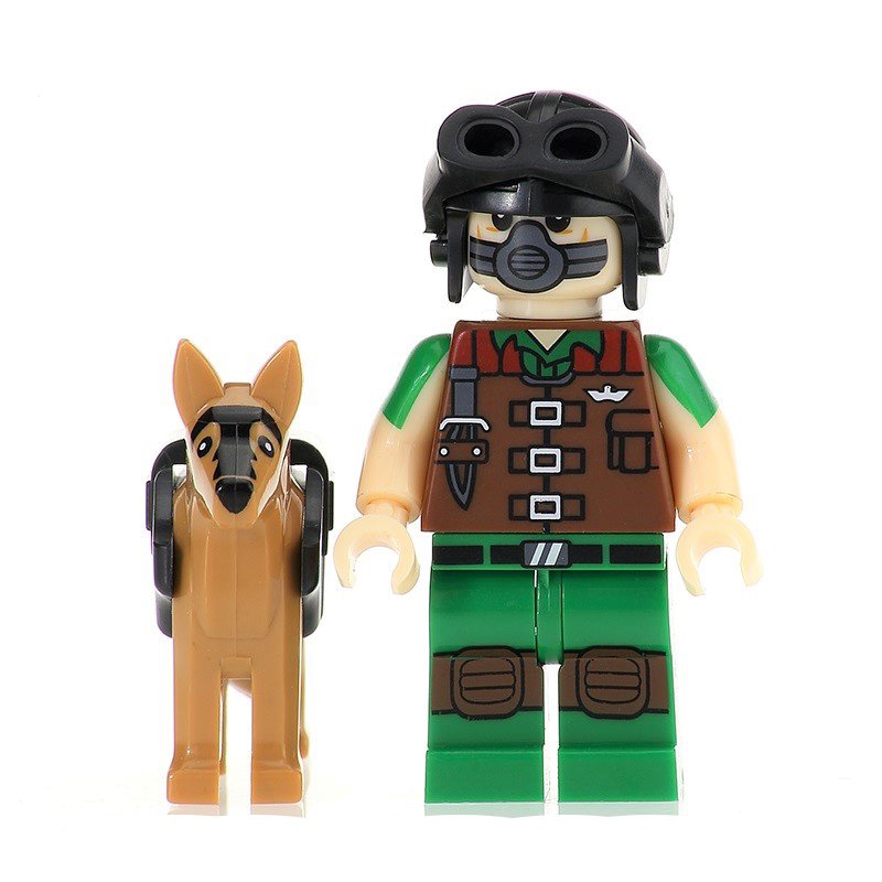 Matt with Junkyard Dog Minifigures Lego Compatible G.I. Joe 3 Toy