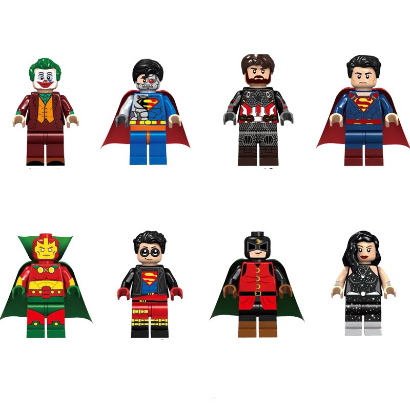 Joker Cyborg Superman Superboy Mr.Miracle Minifigures Lego Compatible Super Heroes set