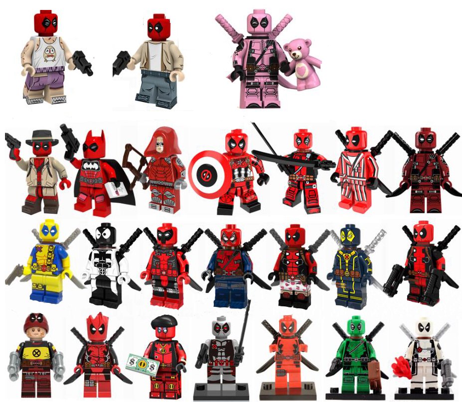 24pcs Deadpool Duck Minifigures Lego Compatible Deadpool set