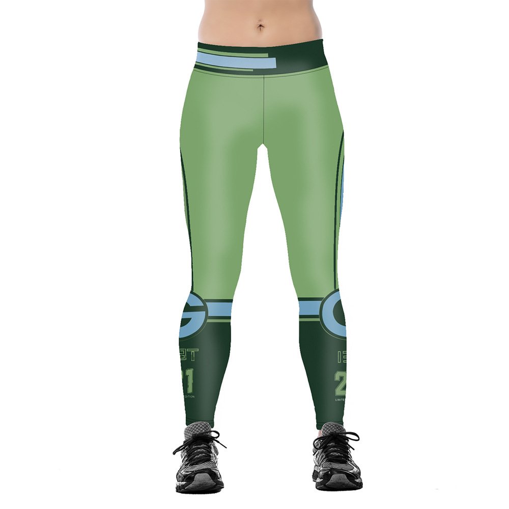 Green Bay Packers 21 Legings Yoga Pants for Woman