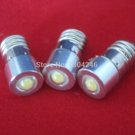 3x E10 screw base LED flashlight bulb pure white 3V / 18V