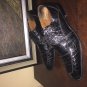 AWESOME MENS MEZLAN GENUINE BLACK ALLIGATOR LEATHER DRESS SHOES SIZE 14M