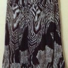 Black White Tiered Maxi skirt Size Large