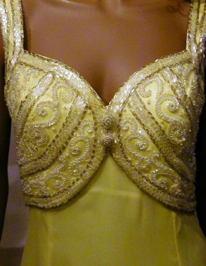 Beaded Formal Gown Fluer De Lis Prom Cruise Sz 14 New #546