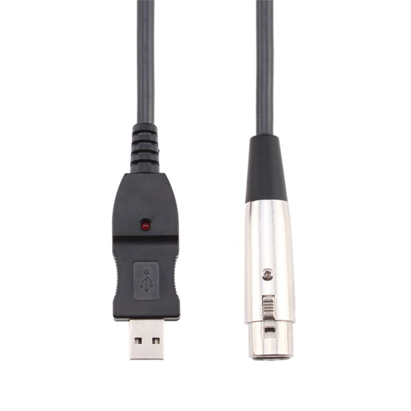 AGPtek 3M USB Male to XLR Female Microphone USB MIC Link Cable New