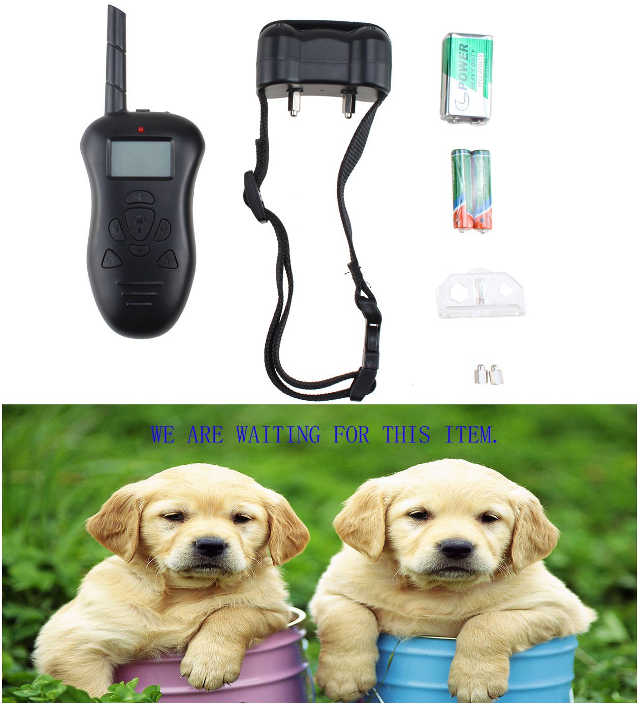 AGPtek 300 Yard LCD 100LV Level Shock Vibra Remote Pet Dog Training