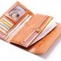 Oil Waxed Cowhide Wallet / Clutch Bag for Women Design with Multi-card Wallet holder Leather Genuine