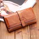 Women Handmade leather purse  with mobile phone compartment (iPhone, Samsung S4, Samsung S5)