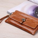 Genuine leather big capacity, zipper design wallet / purse for women with a belt decoration