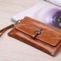 Genuine leather big capacity, zipper design wallet / purse for women with a belt decoration