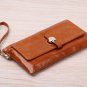 Genuine leather big capacity, zipper design wallet / purse for women with a belt decoration