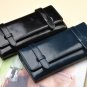 Women’s long design vintage wax cowhide wallet / purse free shipping