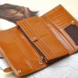 Womenâs long design vintage wax cowhide wallet / purse free shipping