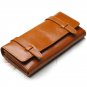 Womenâs long design vintage wax cowhide wallet / purse free shipping