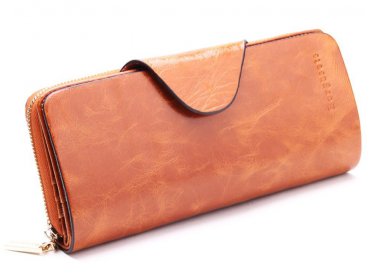 Handmade leather purse for women with mobile phone compartment (iPhone, Samsung S4, Samsung S5)