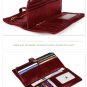 European and American style genuine leather vintage oil wax leather wallet / purse for women