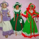 Vintage Crochet Barbie Dress lot Handmade