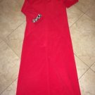 Vintage Vanity Fair Red Leopard Long Quilted Robe Size S