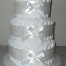 3 Tier Decorate It Yourself BabyShower Diaper Cake Large Cake 72 Diapers