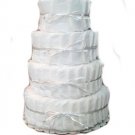 4 Tier Decorate It Yourself BabyShower Diaper Cake /Extra Large Cake 100 Diapers