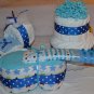 Blue Boy Baby Shower Diaper Cake Gift Set (Message me for Pink/ Gender Neutral)