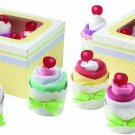 2 Washcloth Cupcake Boxes - Baby Shower (16 washcloths) - Pink / Blue / Green