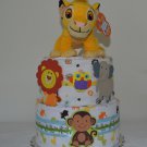 2 Tier Simba / Lion King / Jungle Themed Baby Diaper Cake (Girl/ Boy/ Neutral)