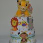 2 Tier Simba / Lion King / Jungle Themed Baby Diaper Cake (Girl/ Boy/ Neutral)