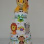 3 Tier Simba / Lion King / Jungle Themed Baby Diaper Cake (Girl/ Boy/ Neutral)