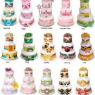 3 Tier Themed Diaper Cake - Butterfly, Ladybug, Fish, Yellow Duck, Snail etc....
