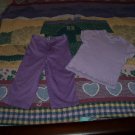 CUTE PURPLE CAPRIS OUTFIT SIZE 6
